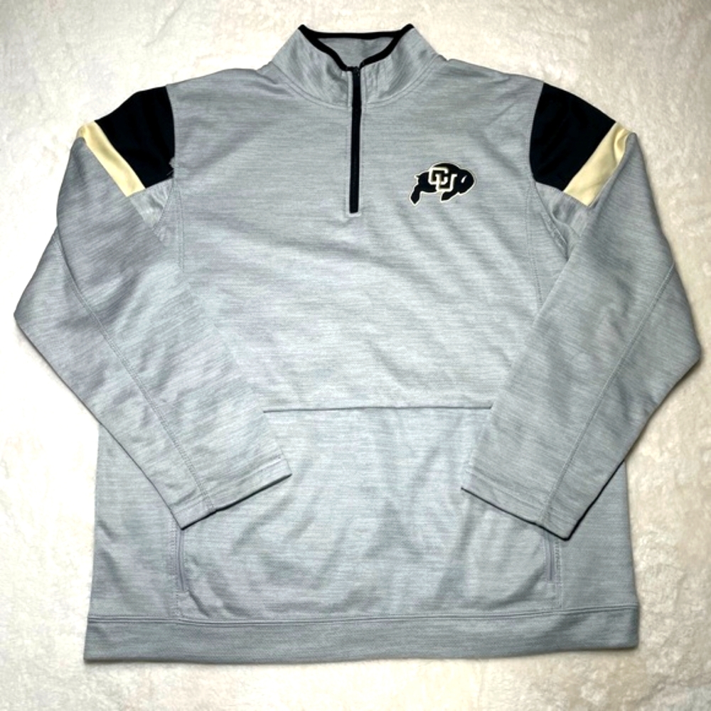 Colosseum Men’s University of Colorado Gray/Black Pullover Sweater Size Large